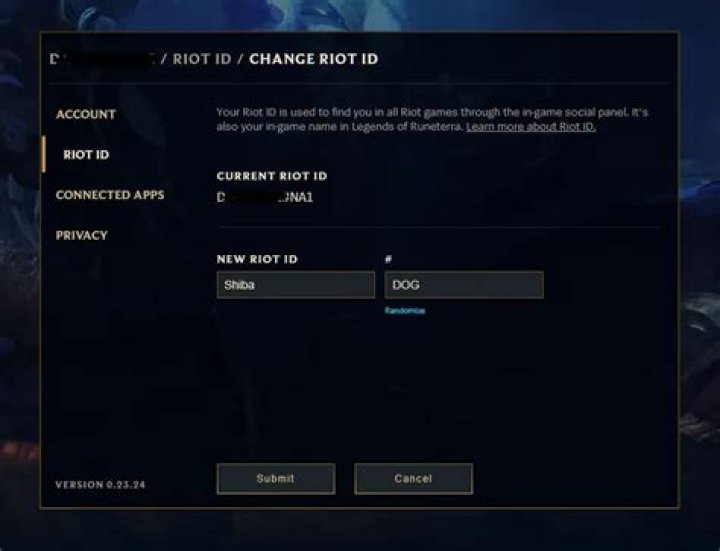 How to change riot id