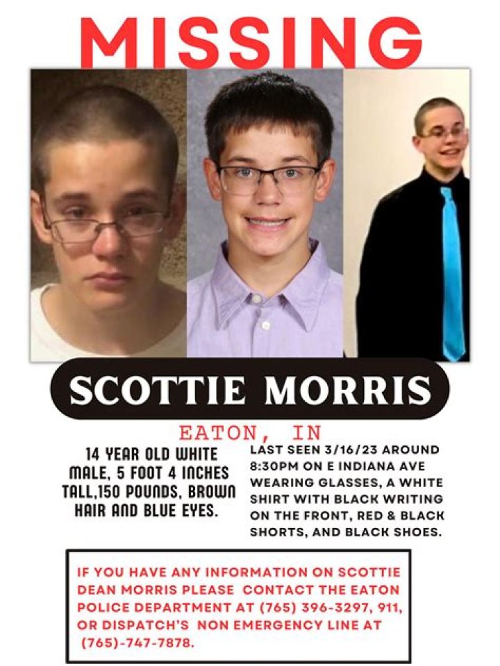 Scottie Dean Morris: Cops search for missing Indiana boy, 14, believed to be in ‘extreme danger’